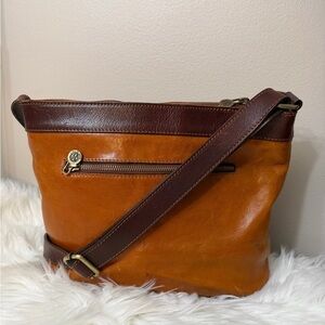 Firenze Leather Handbag Purse cognac Pelletterie D&D